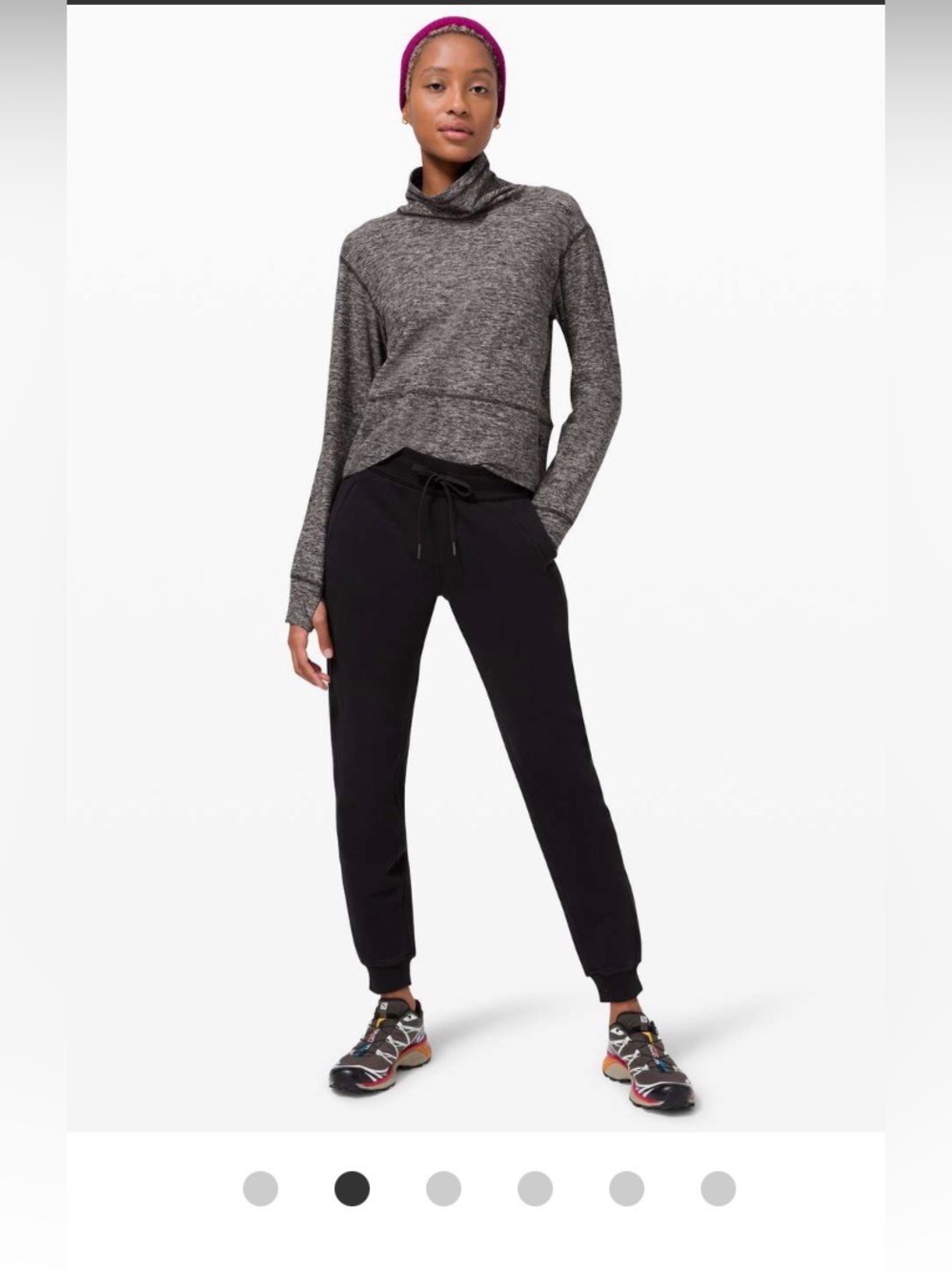 lululemon athletica Heathered Black Ready to Rulu Fleece Pullover